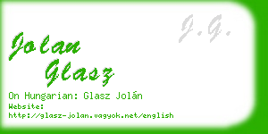 jolan glasz business card